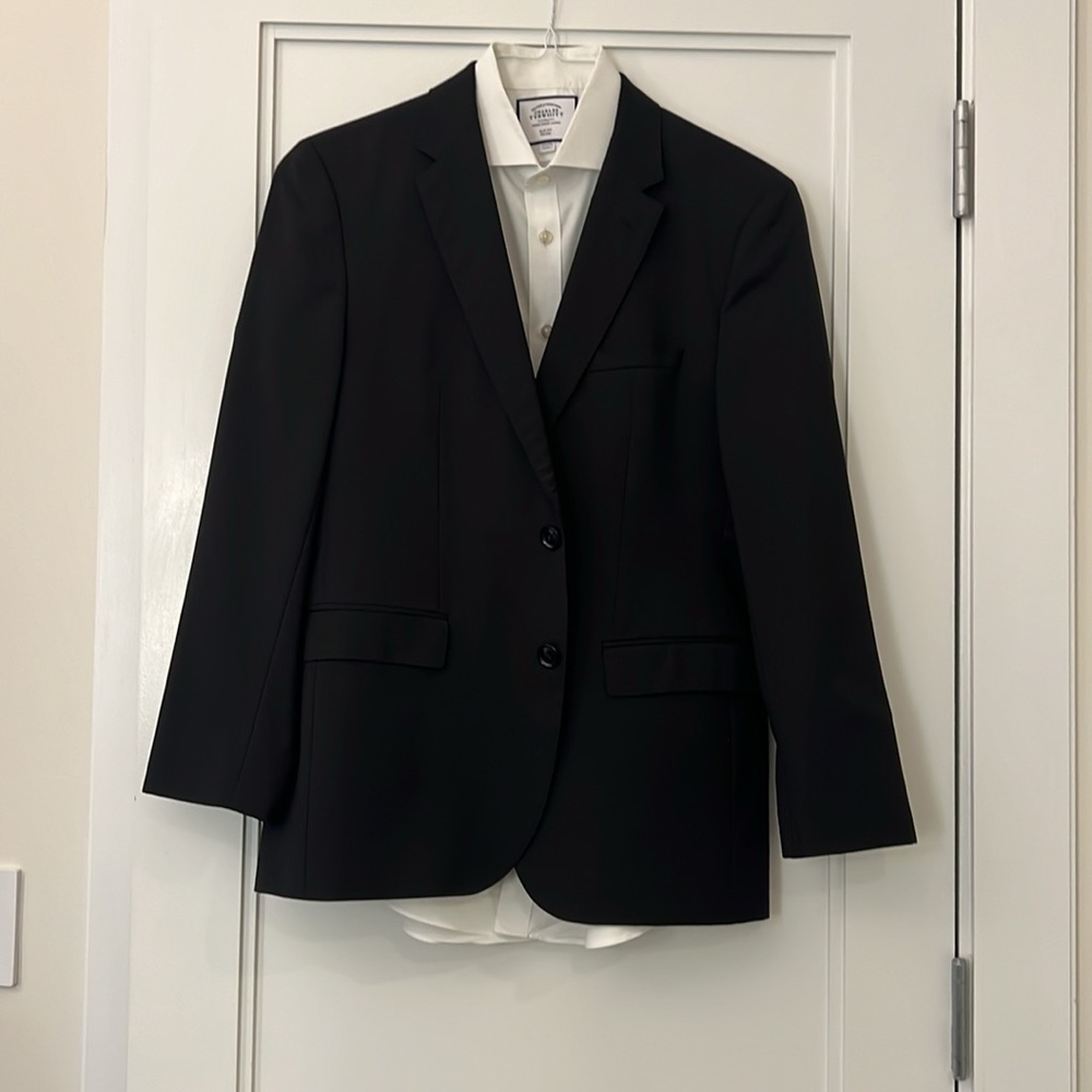 Hugo boss suit jacket size x black perfect condition!